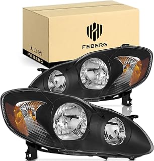 FEBERG Headlight Assembly for 2003-2008 Corolla
