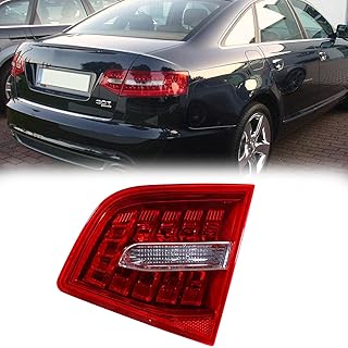 Tail Lights Assembly Compatible with 2009 2010 2011 Audi A6 C6 S6 Quattro RS6 Sedan Taillight Assembly Passenger Side Inside Led Tail Lights Rear Light Taillights Turn Signal, Reverse Brake Lamps