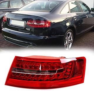 Tail Lights Assembly Compatible with 2009 2010 2011 Audi A6 C6 S6 Quattro RS6 Sedan Taillight Assembly Passenger Side Outside Led Tail Lights Rear Light Taillights Turn Signal, Reverse Brake Lamps