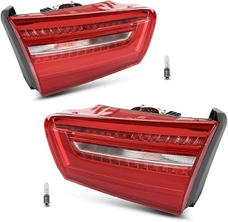 LQI LED Inner Tail Light Assembly Rear Brake Lamp Right & Left Compatible with Audi A6 C7 2012-2015,Only Fit for Saloon/Sedan Models 4GD945093, 4GD945094