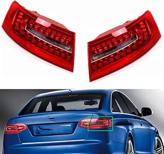2PCS Outer LED Tail Lights Assembly For AUDI A6 C6 Sedan 2009 2010 2011 Rear Brake Stop Lamps Left&Right Side