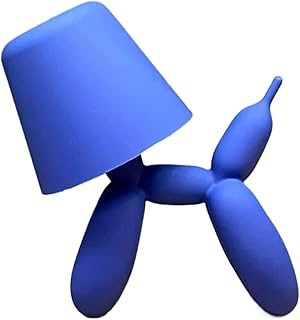 Balloon Dog Table Lamp - Rechargeable Desk Light (Blue)