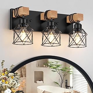 Farmhouse 3-Light Wood Vanity Light