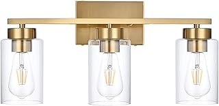 Brushed Gold 3-Light Bathroom Vanity Light