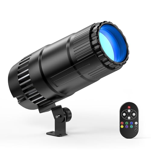 20W RGBWYP+Cyan LED Pinspot Light with Remote