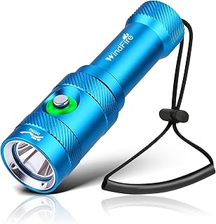 WINDFIRE Scuba Diving Light - Bright 3 Modes Torch