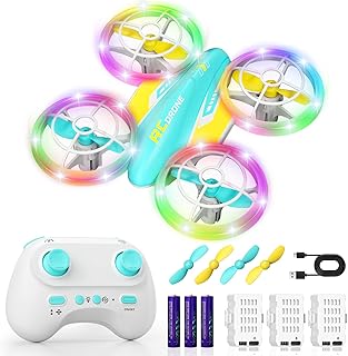 LED RC Drone for Kids 6+, 360° Flips, Indoor Outdoor Flying Toy