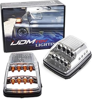 iJDMTOY Clear Lens Amber LED Front Turn Signal Lamps for G-Class