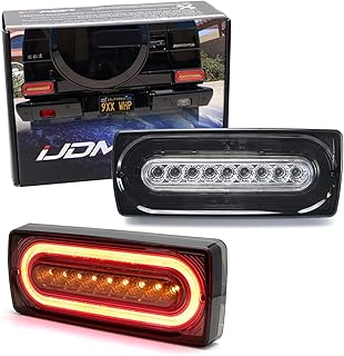 iJDMTOY Smoked Lens LED Turn Signal Tail Lamps for G-Class