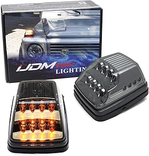 iJDMTOY Smoked Lens Amber LED Front Turn Signal Lamps for G-Class
