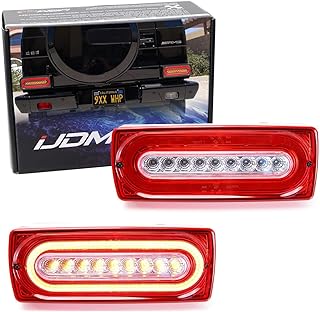 iJDMTOY Red Lens LED Turn Signal Light Tail Lamps for G-Class