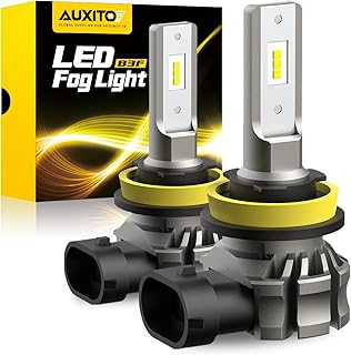 AUXITO H11/H8/H16 LED Fog Light Bulbs, 6000 Lumens Cool White, Pack of 2