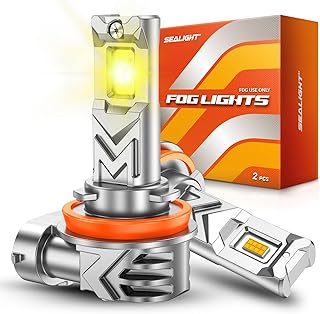 SEALIGHT H16 H11 H8 LED Fog Light Bulb, Yellow