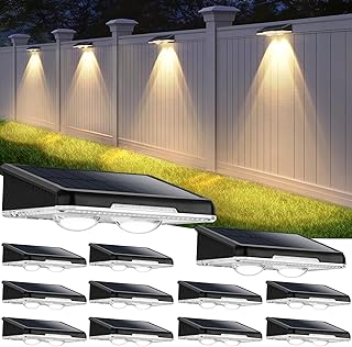 Brightever Solar Fence Lights, 12 Pack, 3 Modes