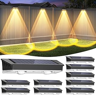 Solar Fence Lights, 10 Pack, 2 LED
