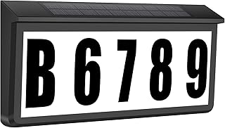 Solar-Powered LED Address Sign, Waterproof