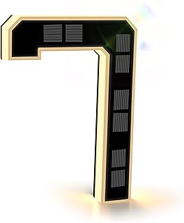 ISUNMEA Solar Lighted House Numbers, 9 Inch, Black