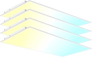 4 Pack 2x4 LED Flat Panel Light, Adjustable Color & Wattage, ETL