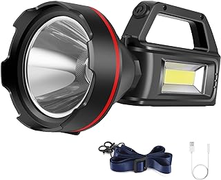 Rechargeable Spotlight Flashlight - High Lumens LED