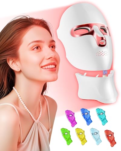 Cordless Red & Near-Infrared LED Light Therapy Face and Neck Mask