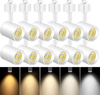 VANoopee 10W Dimmable LED Track Lighting Heads - 12 Pack