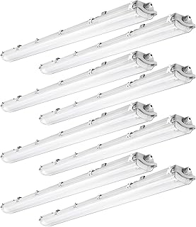 BRILLIHOOD 4FT LED Vapor Tight Fixtures, 48W, 4200LM, 8-Pack