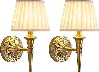 KDG Cordless Wall Sconces, 2 Pack Rechargeable Fabric LED Lamps