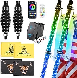 Ehaho 2 Pack 3FT LED Whip Lights