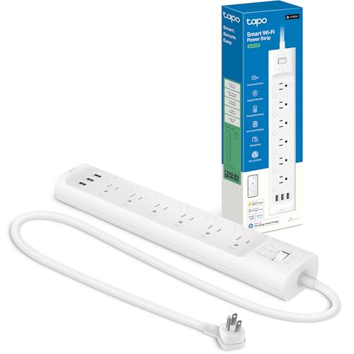 Tapo Smart Wi-Fi Power Strip with 6 Smart Outlets and 3 USB Ports