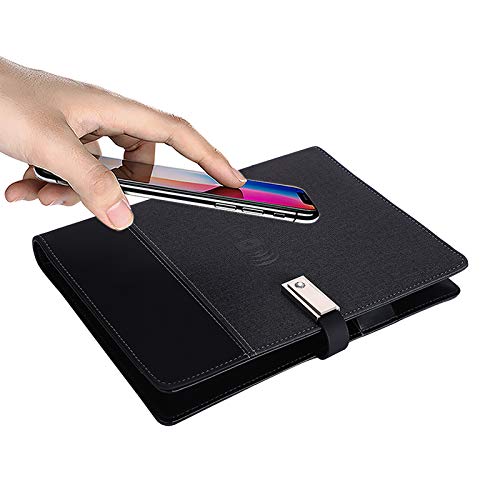 Smart A5 Planner with Wireless Charger, Power Bank, LED Light, and USB/Card Slots