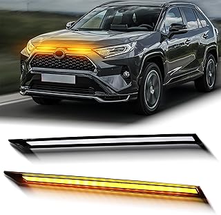 BINGIGOO 2PCS Grille Lights for Toyota RAV4