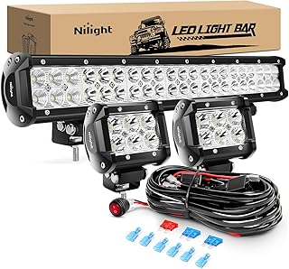 Nilight 20" 126W Off Road LED Light Bar