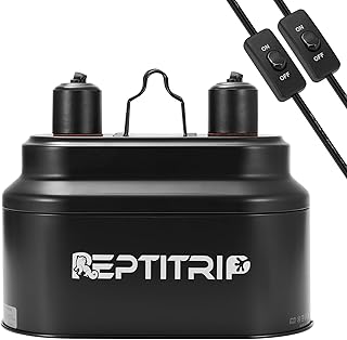 Dual Reptile Light Fixture with Switches