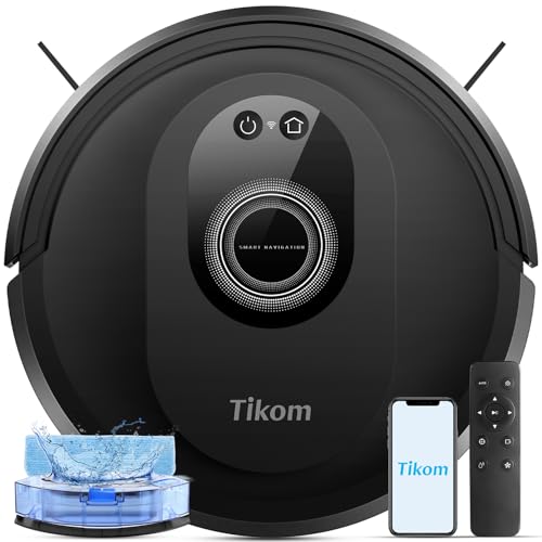 Tikom Robot Vacuum and Mop with Strong Suction and Long Battery Life