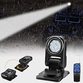 Remote LED Spot Lights for Trucks - 360 Rotating Search Light