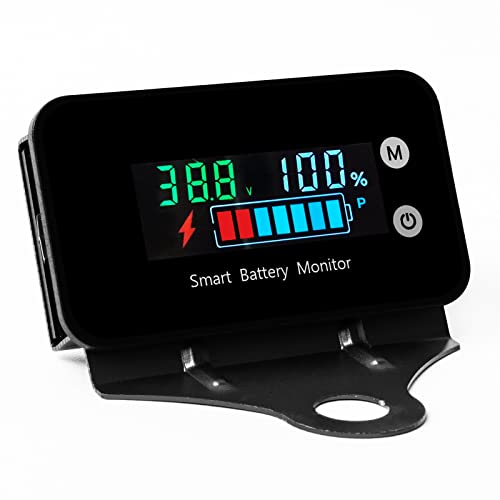 IPX7 Waterproof Digital Battery Monitor with Voltage and Capacity Display
