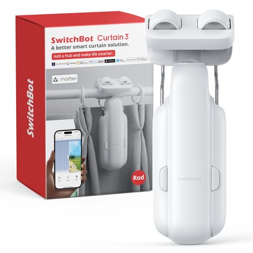 SwitchBot 2025 Automatic Curtain Opener with Smartphone and Voice Control
