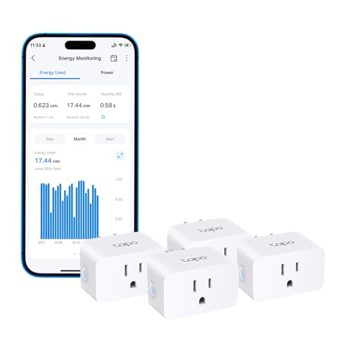 TP-Link Tapo P115 Smart Wi-Fi Plug with Energy Monitoring, 15A Max Load