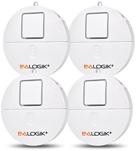 Ultra-Thin Window Alarm with 120dB Loud Sound and Vibration Sensors - 4 Pack