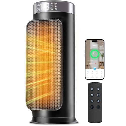Smart 1500W PTC Space Heater with Cooling and Voice Control