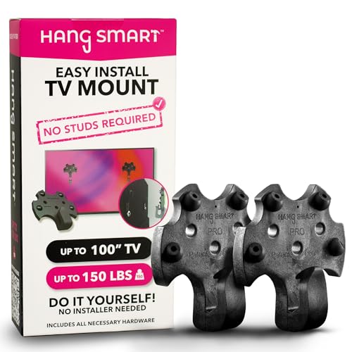 HangSmart No-Stud TV Wall Mount for 19-100" TVs