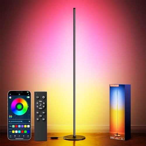 Smart RGB Corner Floor Lamp with Music Sync and App Control