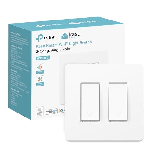Kasa 2-Gang Smart Light Switch with App and Voice Control