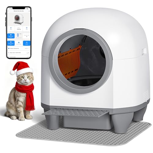 GUNJI Automatic Self-Cleaning Litter Box with App Control and Large Capacity
