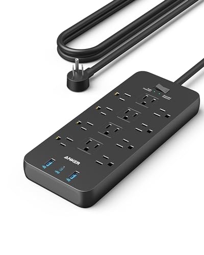 Anker Power Strip with Surge Protector and USB-C Charging
