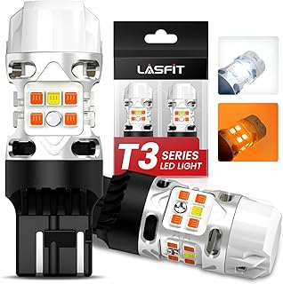 LASFIT T3 7443 Switchback LED Bulb - White/Amber, 500% Bright