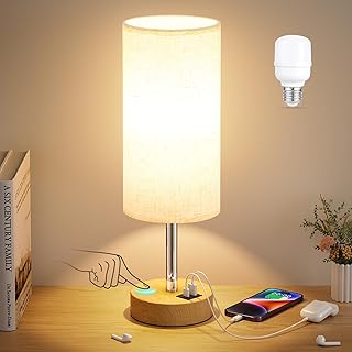 Touch Bedside Lamp with USB Charging