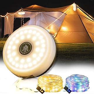 Camping String Lights 32.8FT Portable with 8 Modes
