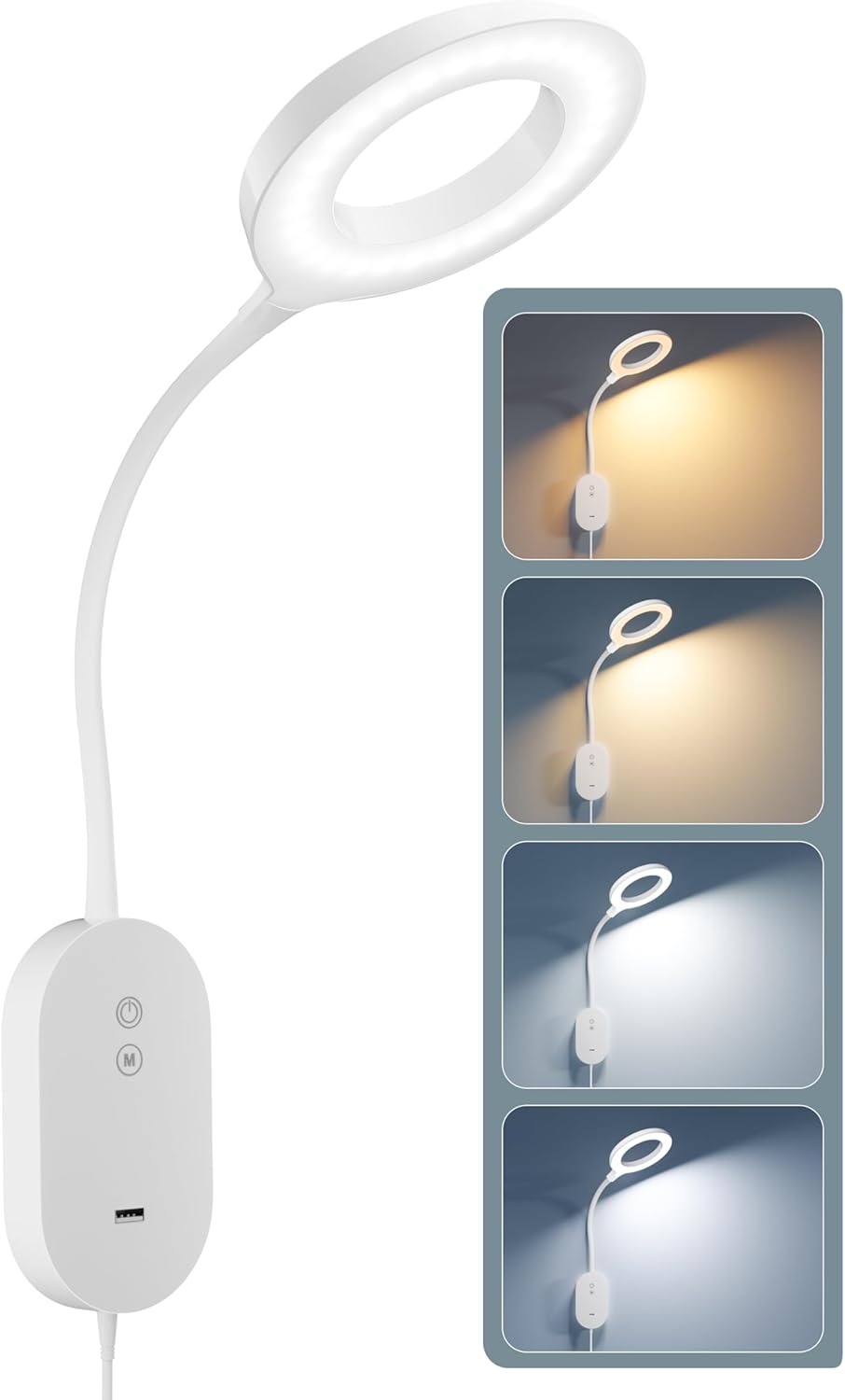 TOPMB Wall Mounted Reading Light White