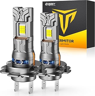 FAHREN H7/H7LL Light Bulbs, 60,000LM, 6500K White, Pack of 2